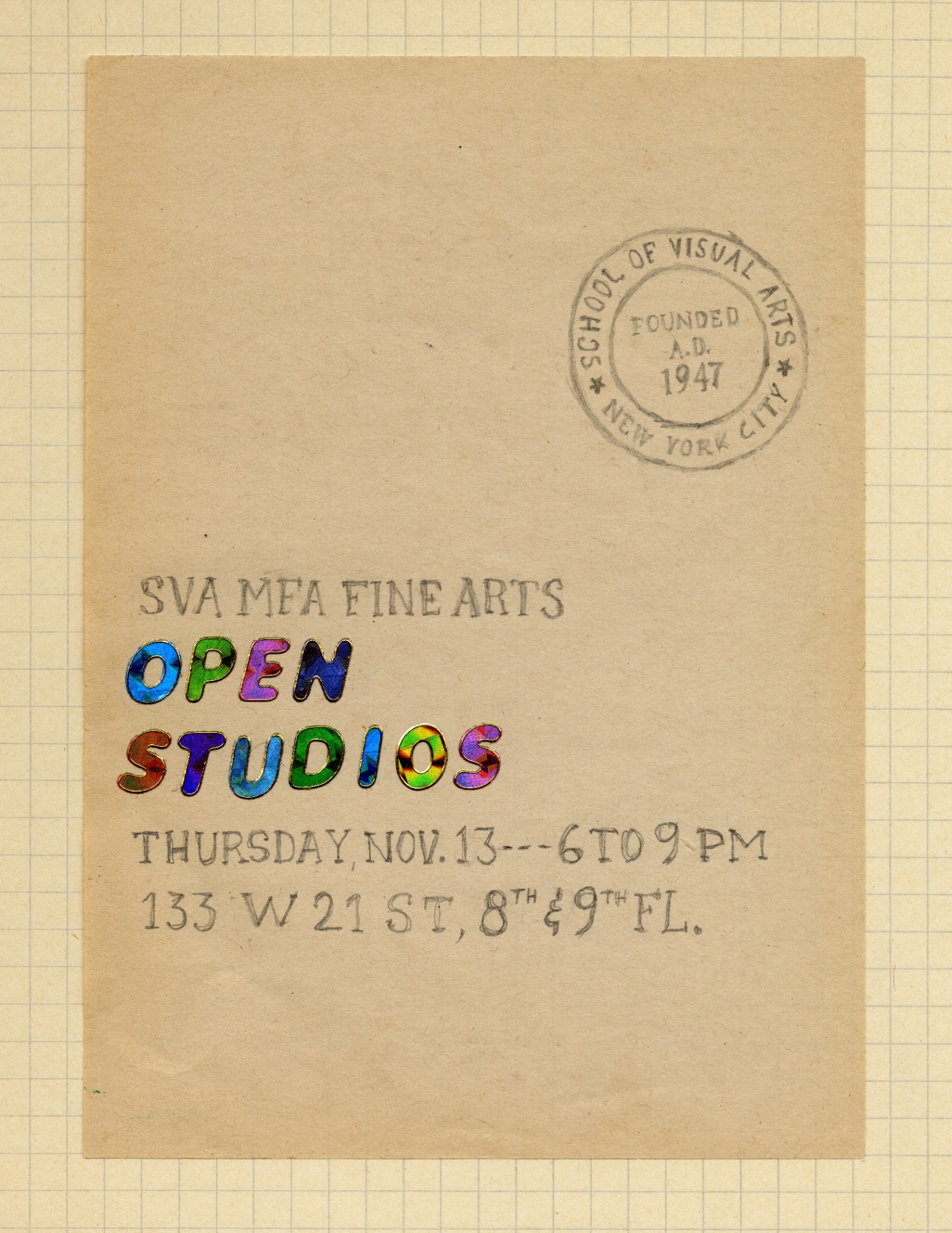 SVA MFA Fine Arts Open Studios, School of Visual Arts, MFA Fine Arts, 2025