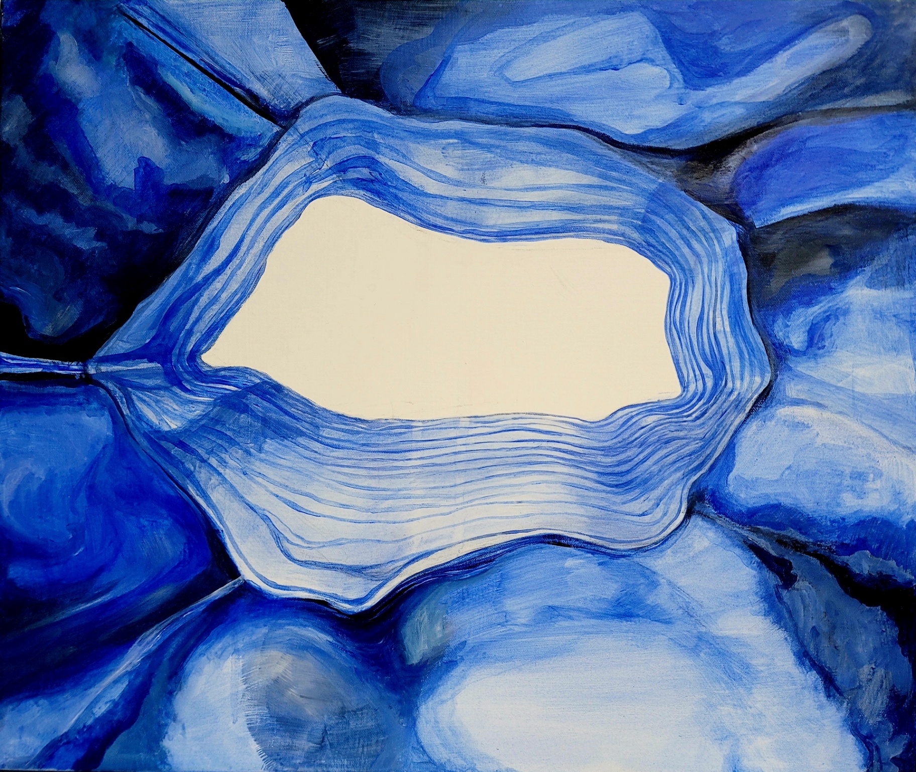 Soojeong Park, Flowing Metal, 2022, Acrylic on canvas
