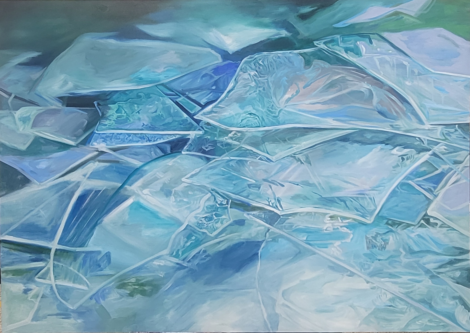 Soojeong Park, -3°C Water Glass, 2022, Oil on canvas