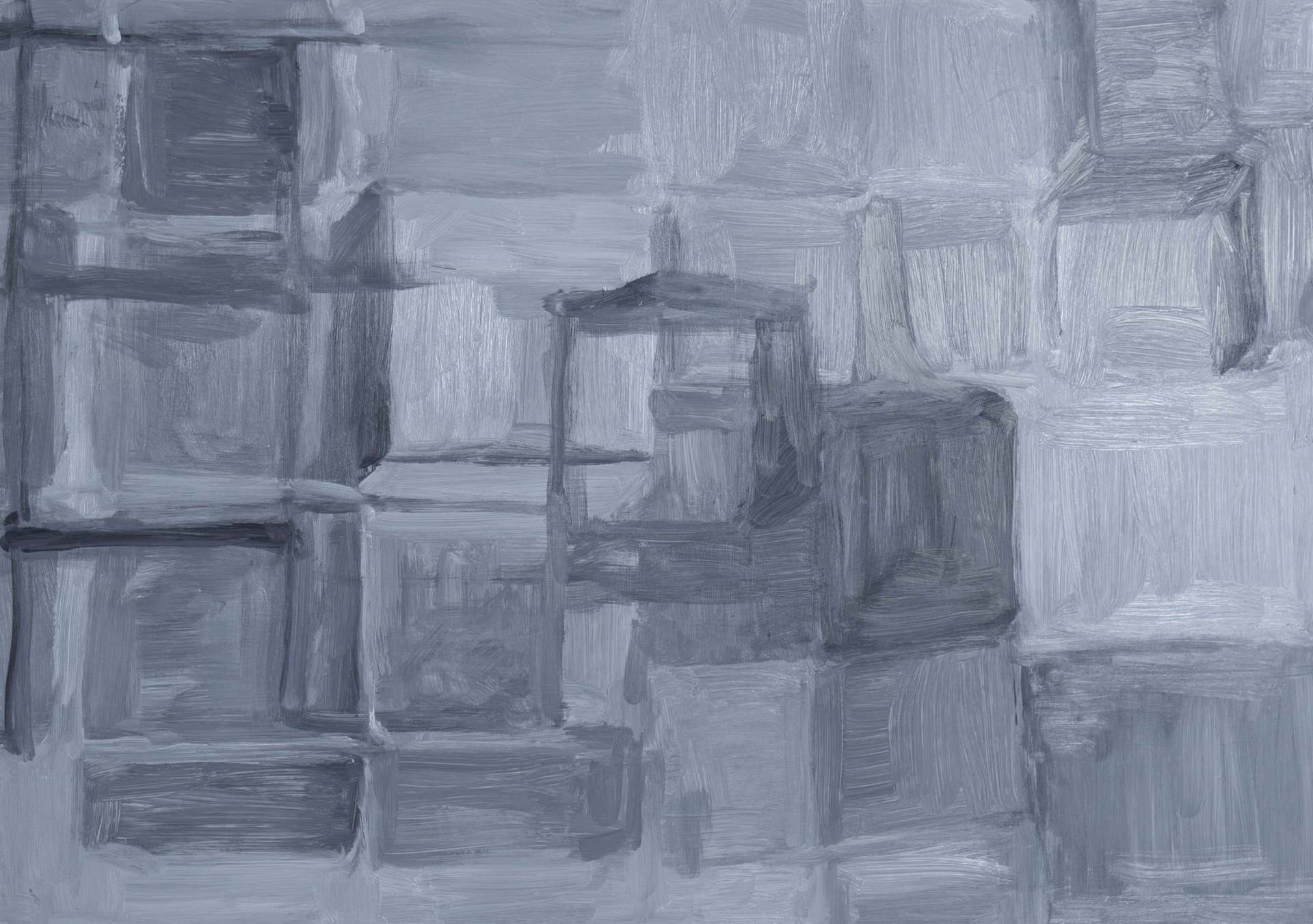 Soojeong Park, Spatial and Three-Dimensional Drawing 1, 2021, Paper, Gesso, Oil Paint, Canvas, Painting Board (view 2 of 3)