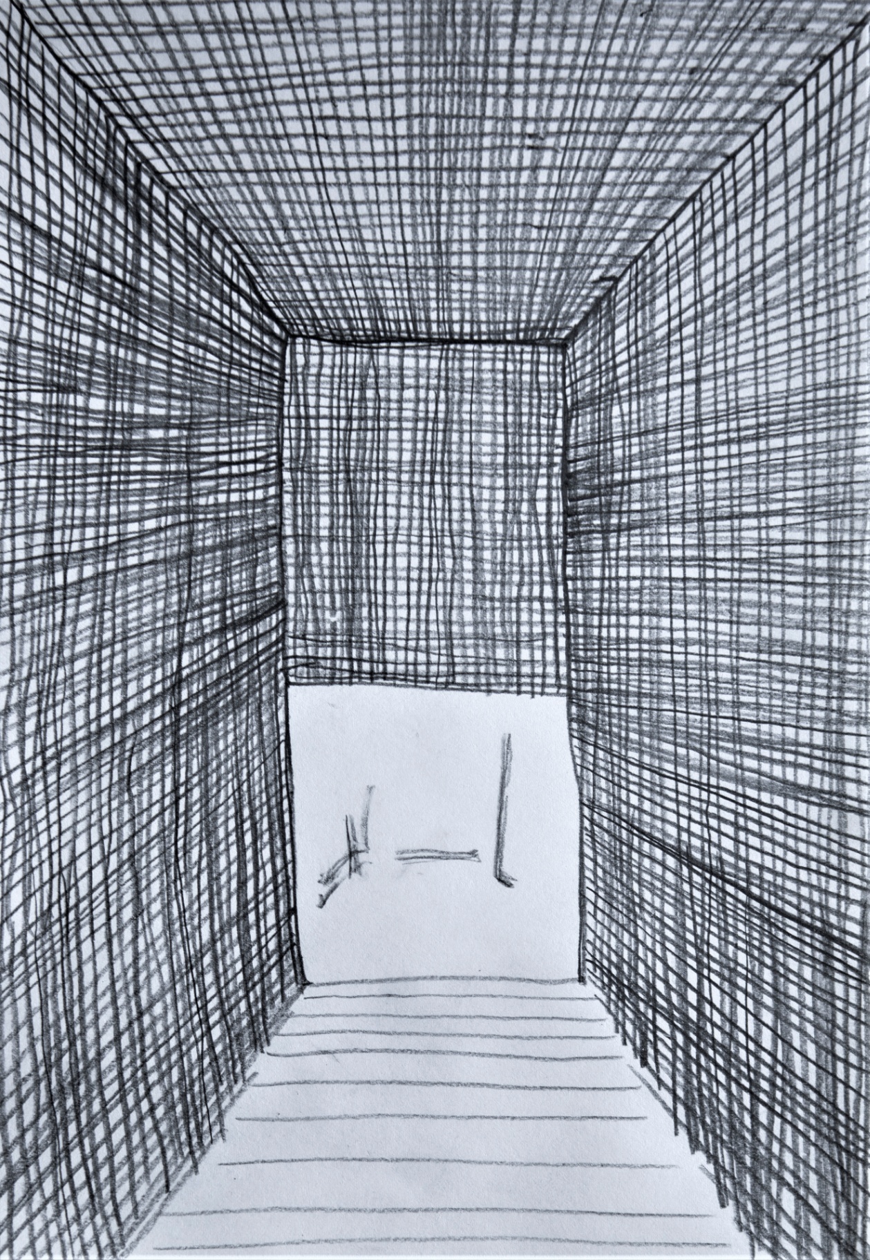 Soojeong Park, Spatial and Three-Dimensional Drawing 2, 2021, Paper, Gesso, Oil Paint, Canvas, Painting Board