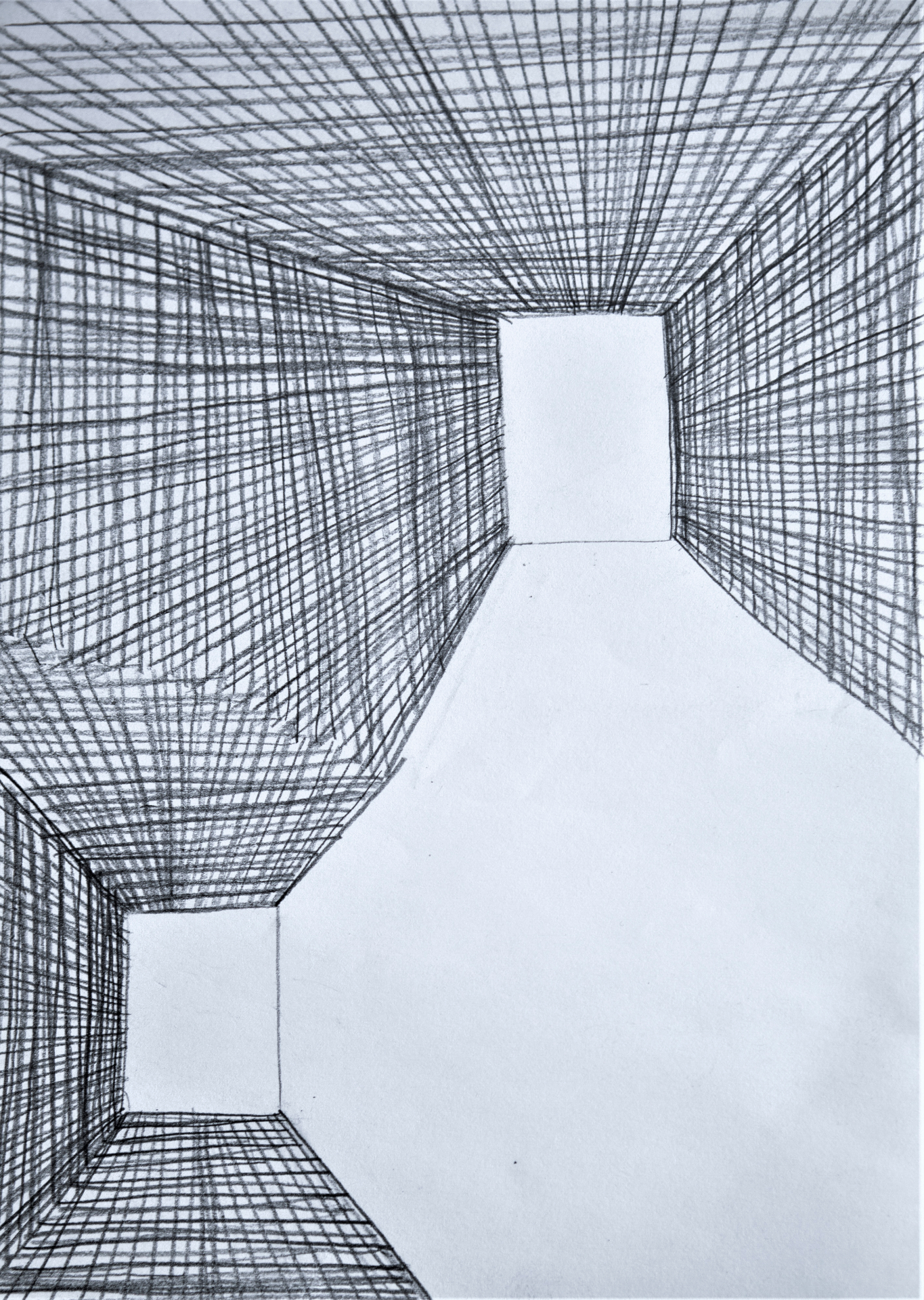 Soojeong Park, Spatial and Three-Dimensional Drawing 2, 2021, Paper, Gesso, Oil Paint, Canvas, Painting Board (view 6 of 6)