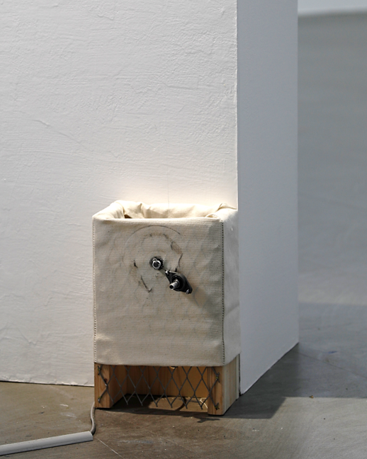 Soojeong Park, Working Buds, 2024, Kinetic sculpture, Brass, motors, pulleys, bearings, wood, iron, and fishing line